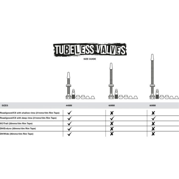 Muc-Off Tubeless valve kit 44mm fekete - Image 4