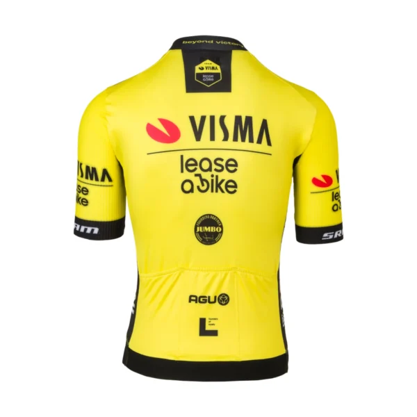 AGU Visma I Lease a Bike Premium Replica Jersey SS Lease a Bike Men 2024 kerékpáros mez - Image 3