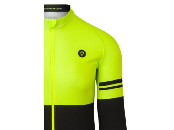 AGU LS Jersey Duo Fluo neonsárga kerékpáros férfi mez - Image 4