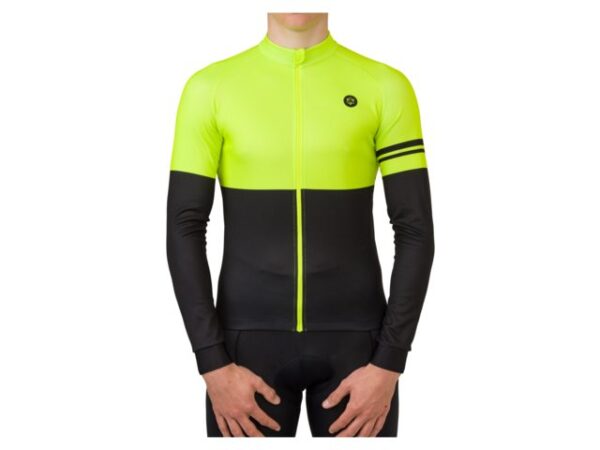 AGU LS Jersey Duo Fluo neonsárga kerékpáros férfi mez - Image 2