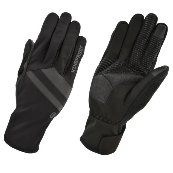 Agu Gloves Windproof fekete kerékpáros kesztyű