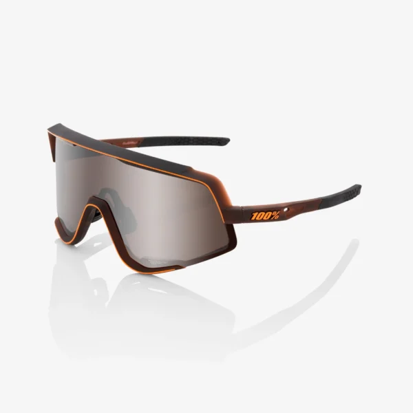 100% GLENDALE Matte Translucent Brown Fade HiPER Silver Mirror Lens napszemüveg
