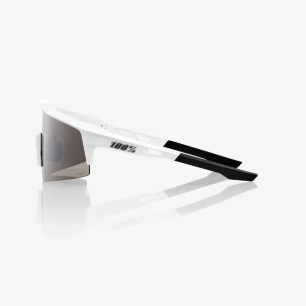 100% SPEEDCRAFT SL Matte White HiPER Silver Mirror Lens napszemüveg - Image 3