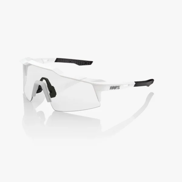 100% SPEEDCRAFT SL Matte White HiPER Silver Mirror Lens napszemüveg - Image 4