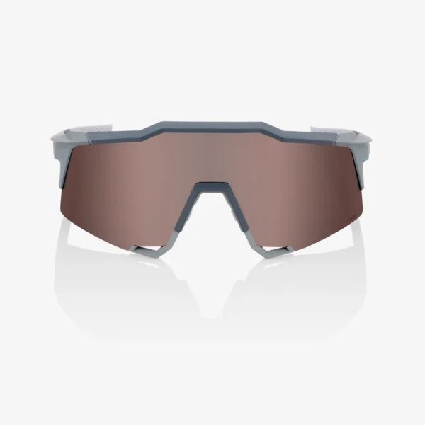 100% SPEEDCRAFT Soft Tact Stone Grey HiPER Crimson Silver Mirror Lens napszemüveg - Image 2