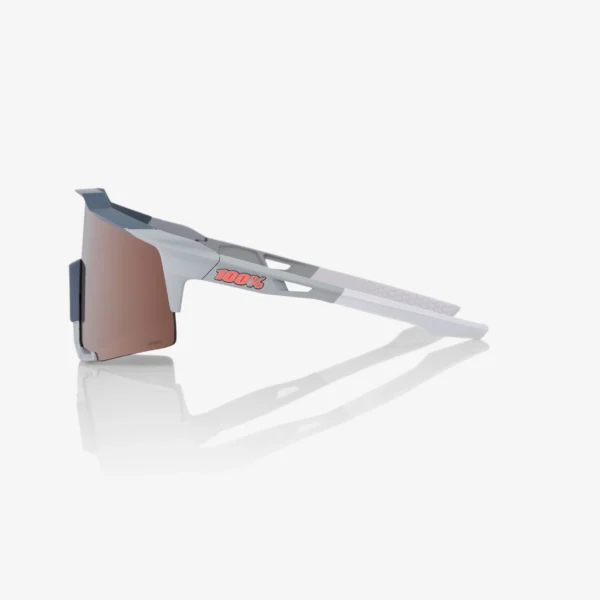 100% SPEEDCRAFT Soft Tact Stone Grey HiPER Crimson Silver Mirror Lens napszemüveg - Image 3