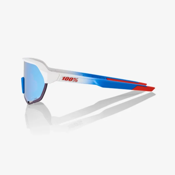 100% S2 Total Energies Team Matte White/Metallic Blue HiPER Mirror Lens napszemüveg - Image 3