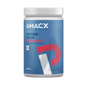 Amacx - Protein Delux - Strawberry - epres tejsavó fehérjepor 1kg
