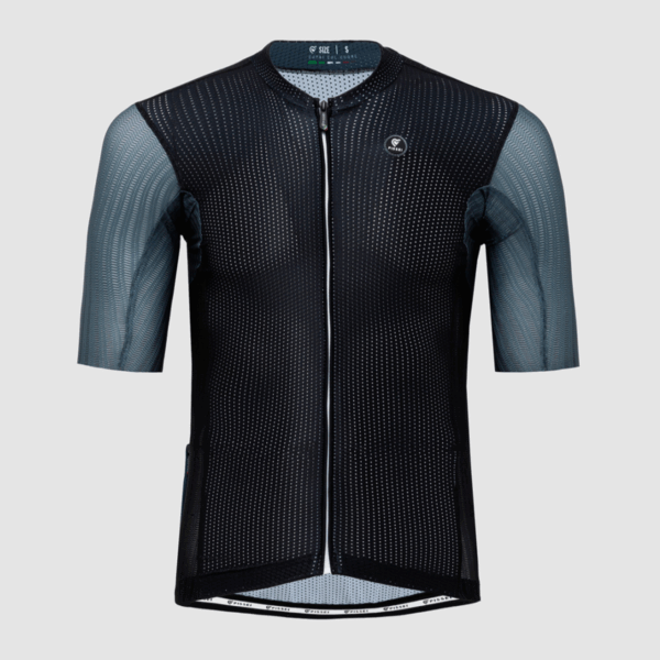 Pissei Sanremo Jersey Nero/Antracite fekete szürke kerékpáros mez