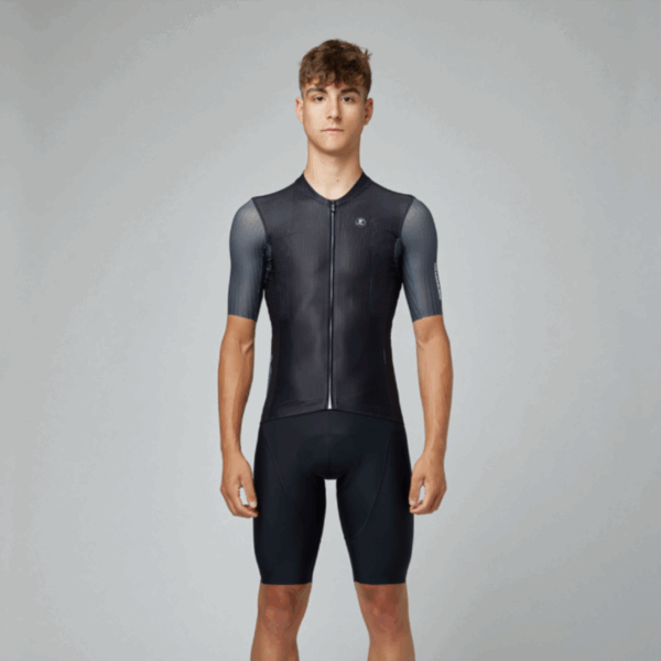 Pissei Sanremo Jersey Nero/Antracite fekete szürke kerékpáros mez - Image 2