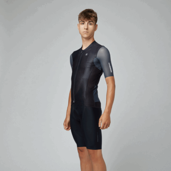 Pissei Sanremo Jersey Nero/Antracite fekete szürke kerékpáros mez - Image 5