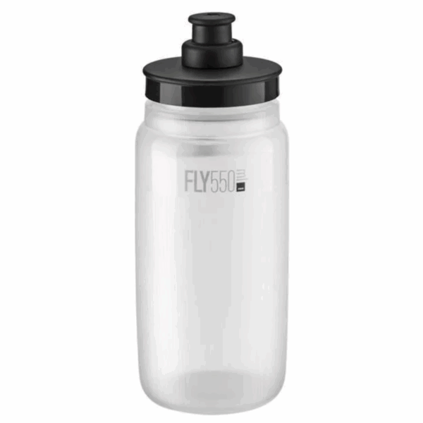 ELITE Fly Tex 550ml Átlátszó kulacs fekete tetővel 54g