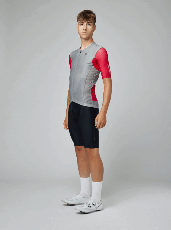 Pissei Sanremo Jersey szürke piros kerékpáros mez - Image 7
