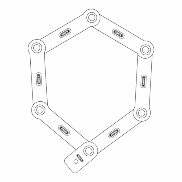 ABUS uGrip BORDO 5700/80 SH tartóval fekete hajtogatható lakat - Image 3