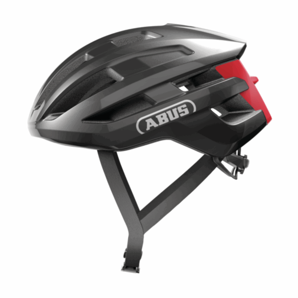 ABUS  Powerdome, In-Mold titan fekete piros kerékpáros sisak