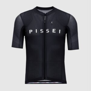 Pissei Sanremo Jersey Maglia Manica San Remo fekete kerékpáros mez