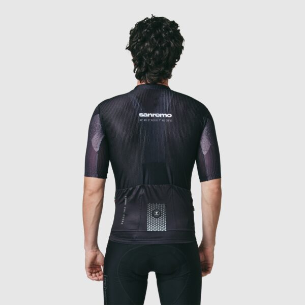 Pissei Sanremo Jersey Maglia Manica San Remo fekete kerékpáros mez - Image 4