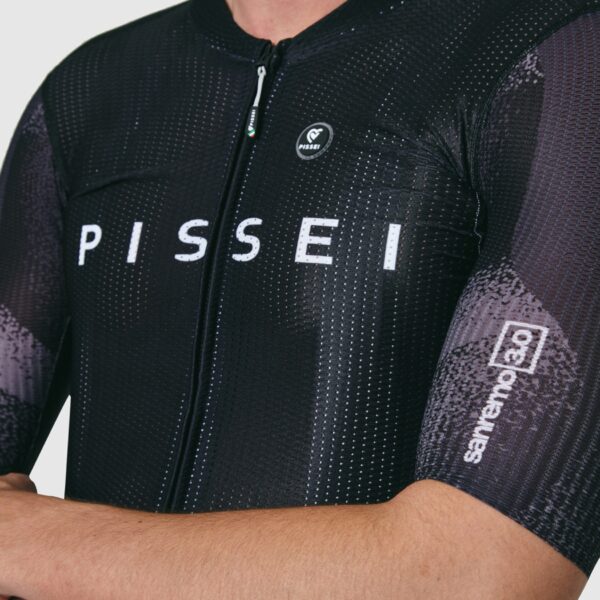 Pissei Sanremo Jersey Maglia Manica San Remo fekete kerékpáros mez - Image 5