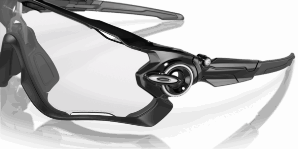 Oakley Jawbreaker Polished Black Clear/Black Photocromatic kerékpáros szemüveg - Image 3