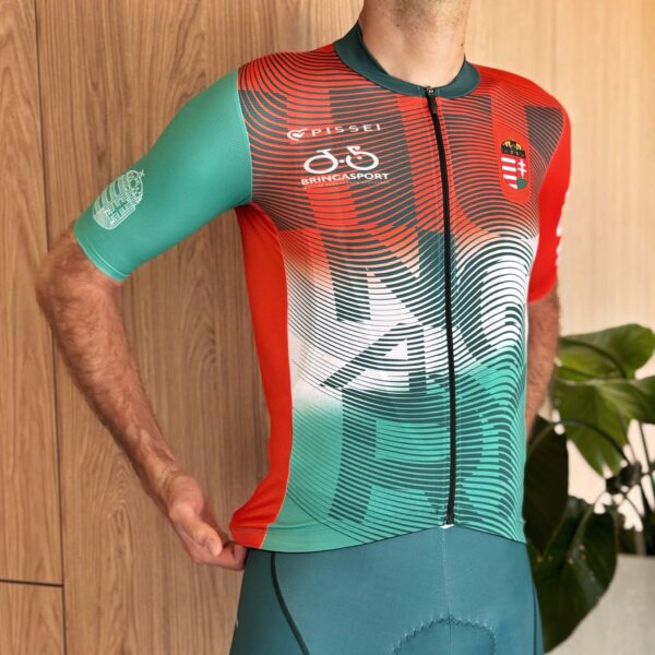 Magyar Kerékpár Válogatott Classic Jersey trikolór kerékpáros mez - Image 3