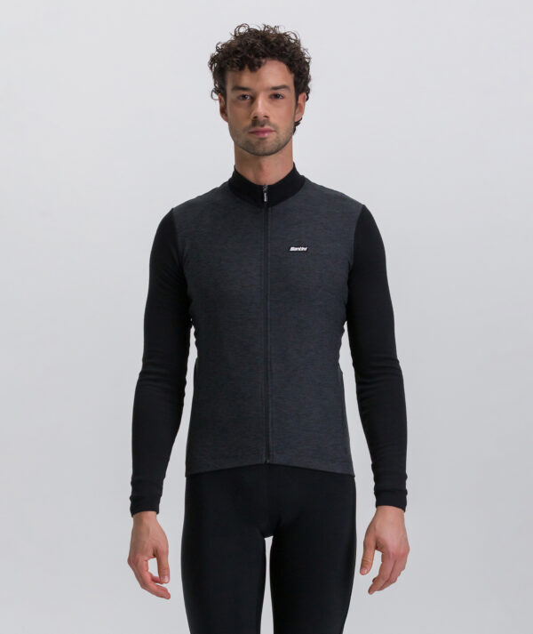 Santini Pure Thermo Hosszú Ujjú Fekete kerékpáros mez - Image 3