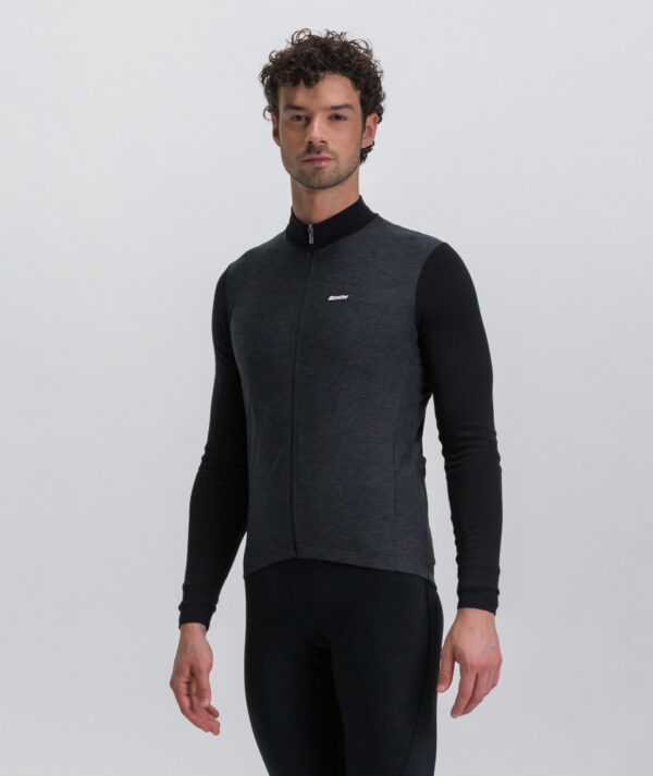 Santini Pure Thermo Hosszú Ujjú Fekete kerékpáros mez - Image 4
