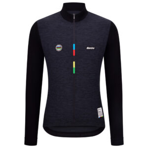 Santini World Champions Hosszú ujjú fekete kerékpáros mez