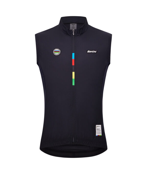 Santini Mondo Uci World Championship fekete kerékpáros mellény