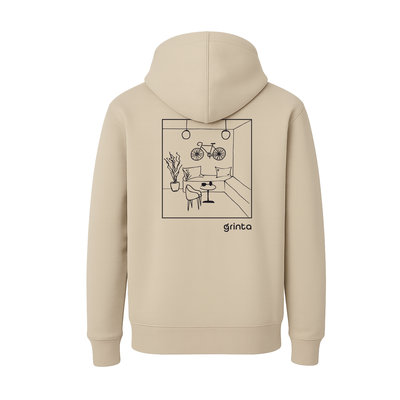 Grinta - Offical Merchandise Light Mood Hoodie Beige unisex kapucnis pulóver - Image 2