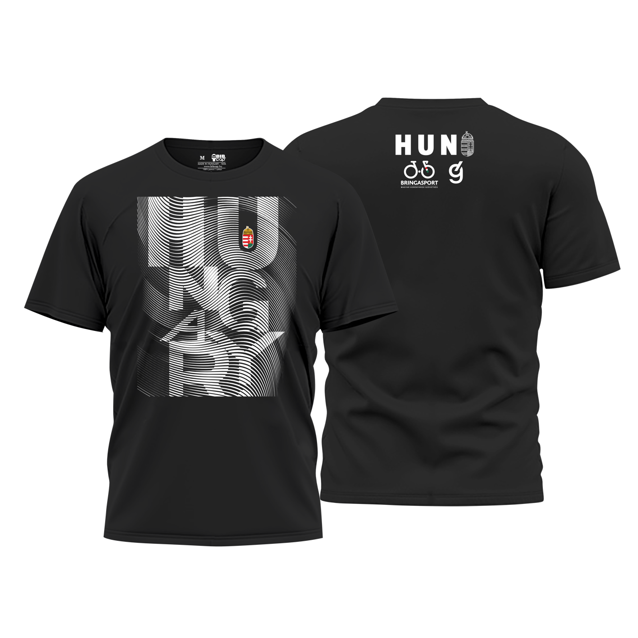 Grinta - Magyar kerékpár válogatott Merchandise fekete unisex póló - Image 2