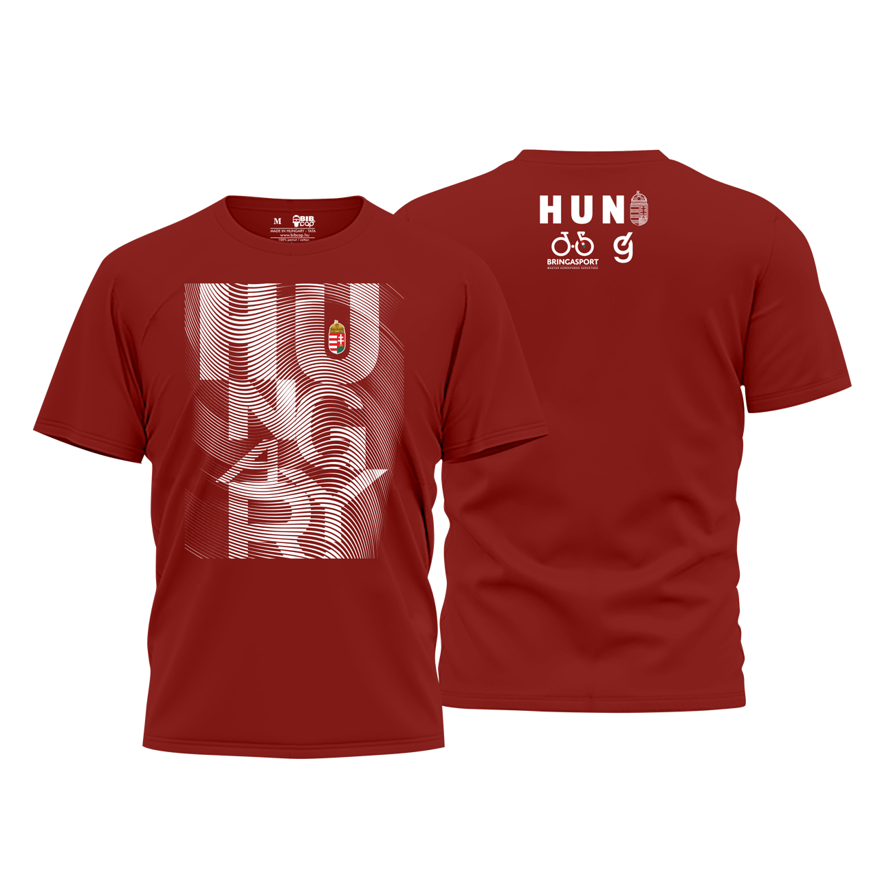 Grinta - Magyar kerékpár válogatott Merchandise piros unisex póló - Image 2