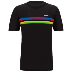 Santini Jacquard UCI World Champion fekete póló