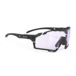 Rudy Project Cutline Black/Impactx2 Photochromic Laser purple+Extra Bumper fekete kerékpáros szemüveg