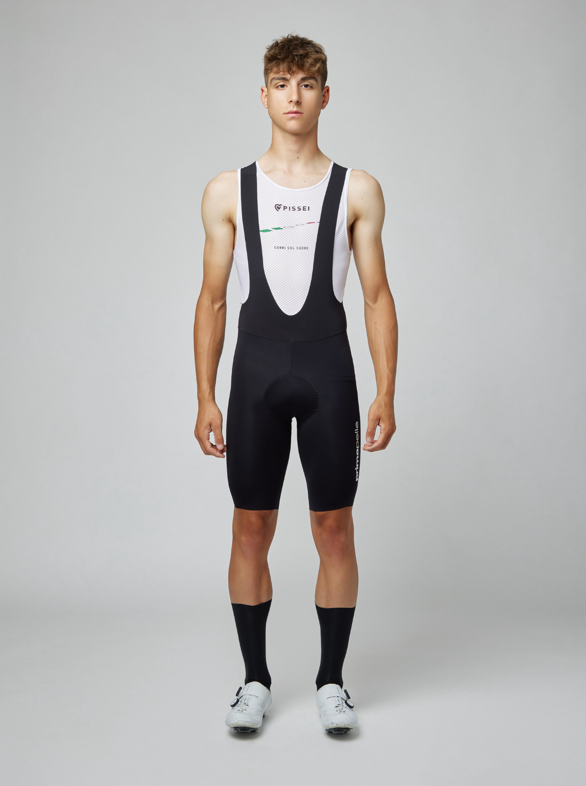 Pissei Primapelle Bibshort Men fekete kerékpáros rövidnadrág