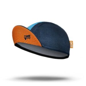 BiBCAP Jeans kék/narancssárga kerékpáros sapka