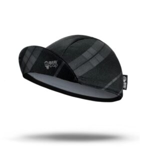 BiBCAP Blackcheck fekete kerékpáros sapka