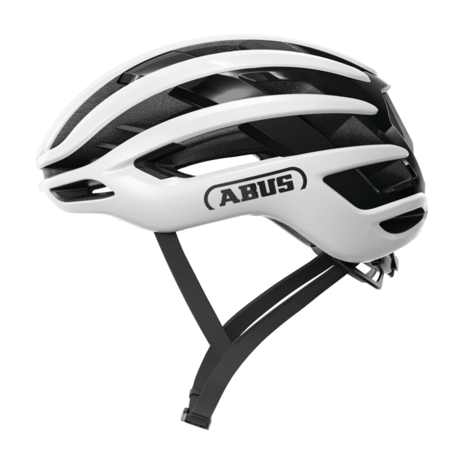 ABUS AirBreaker 2.0, In-Mold, shiny white fehér kerékpáros bukósisak