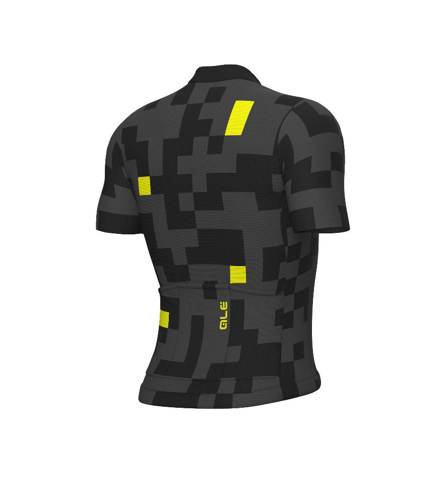 ALÉ PRAGMA PIXEL férfi nyári szürke/fekete kerékpáros mez - Image 3
