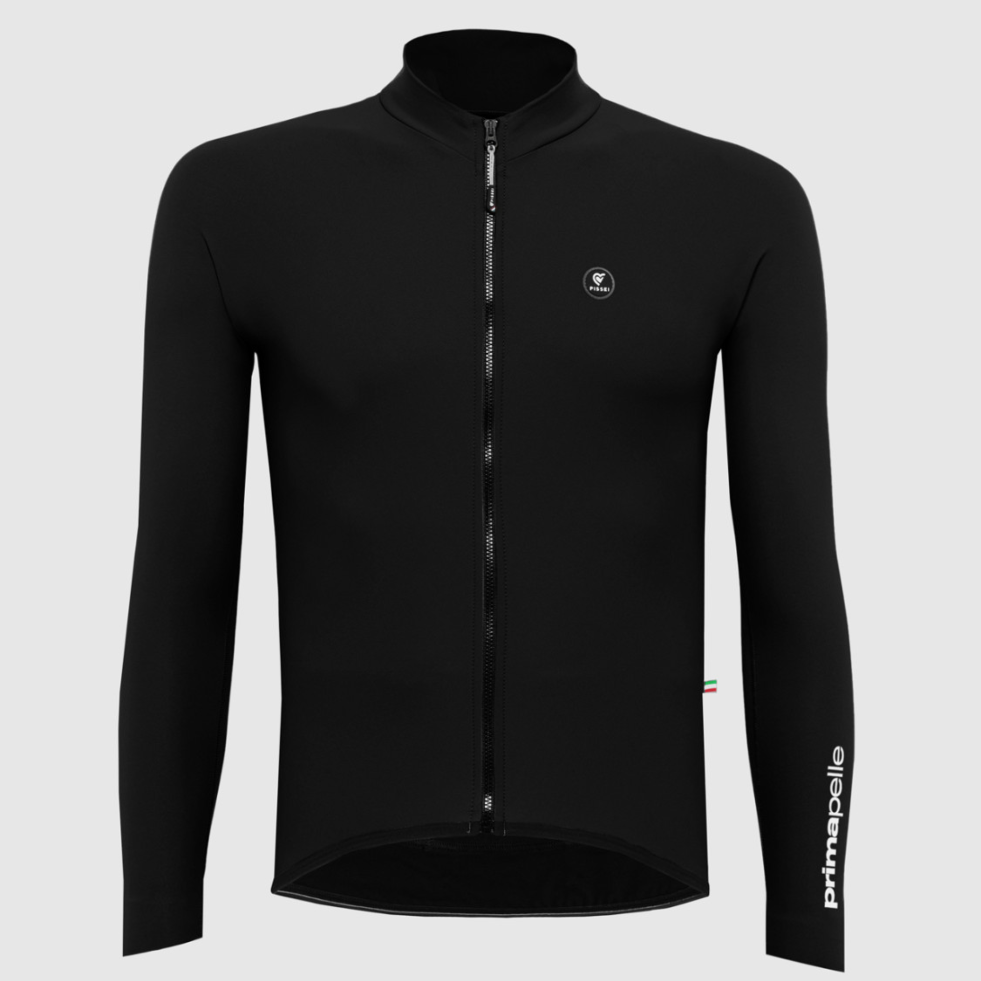 Pissei Primapelle Long Sleeve Jersey Black fekete férfi hoszú ujjú kerékpáros mez