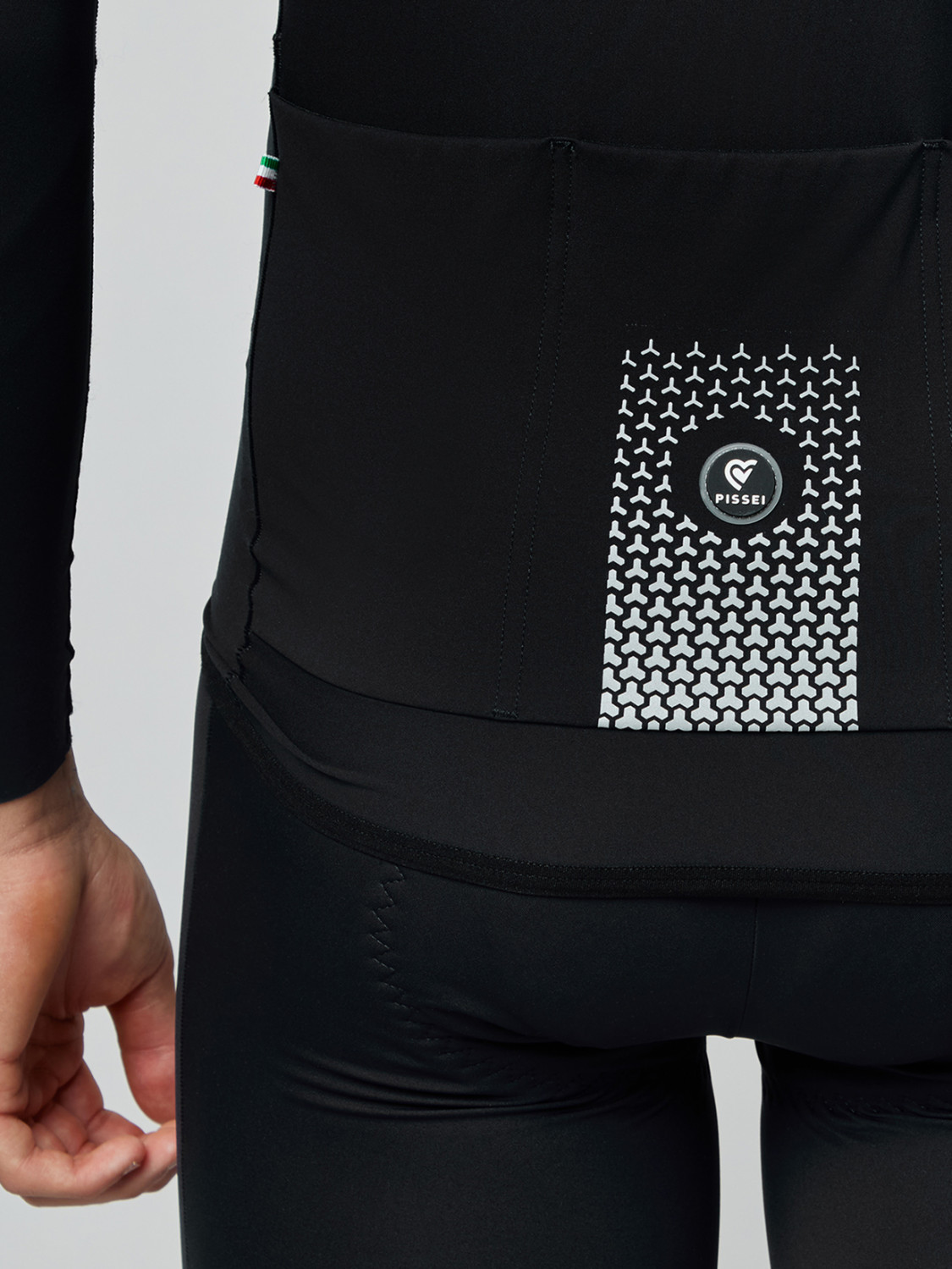 Pissei Primapelle Long Sleeve Jersey Black fekete férfi hoszú ujjú kerékpáros mez - Image 7